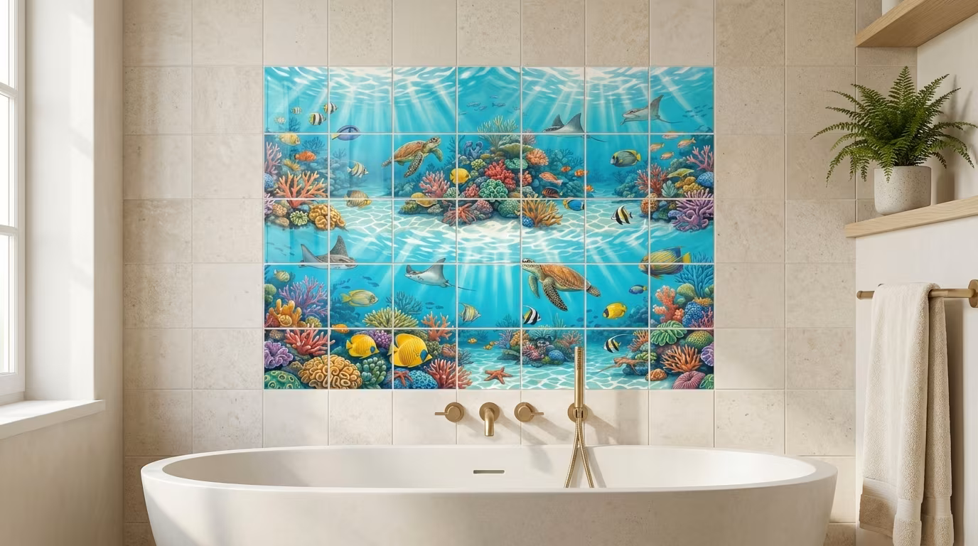 High Noon tile mural