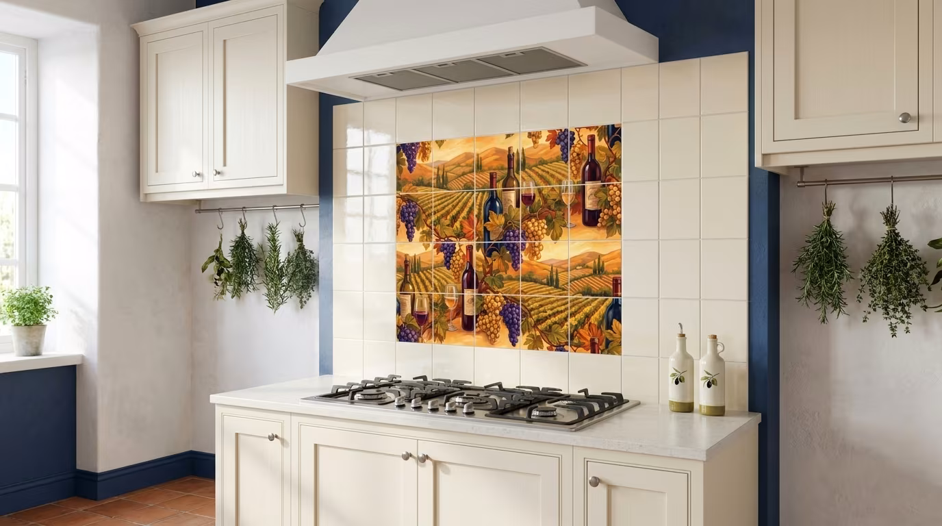Insignia Wine I - Tile Mural - Image 2