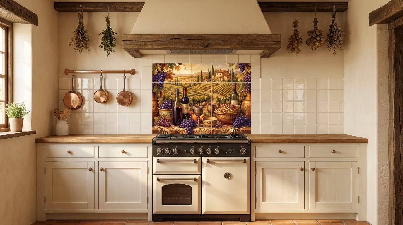 Insignia Wine II - Tile Mural - Image 2