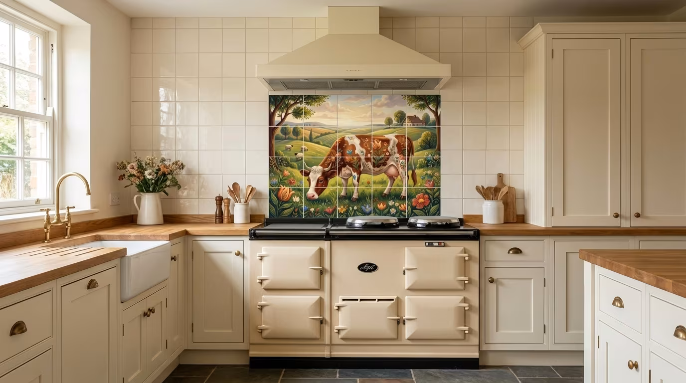 La Vache-Cow - Tile Mural - Image 2