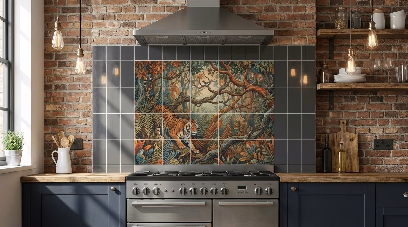 Locked I tile mural