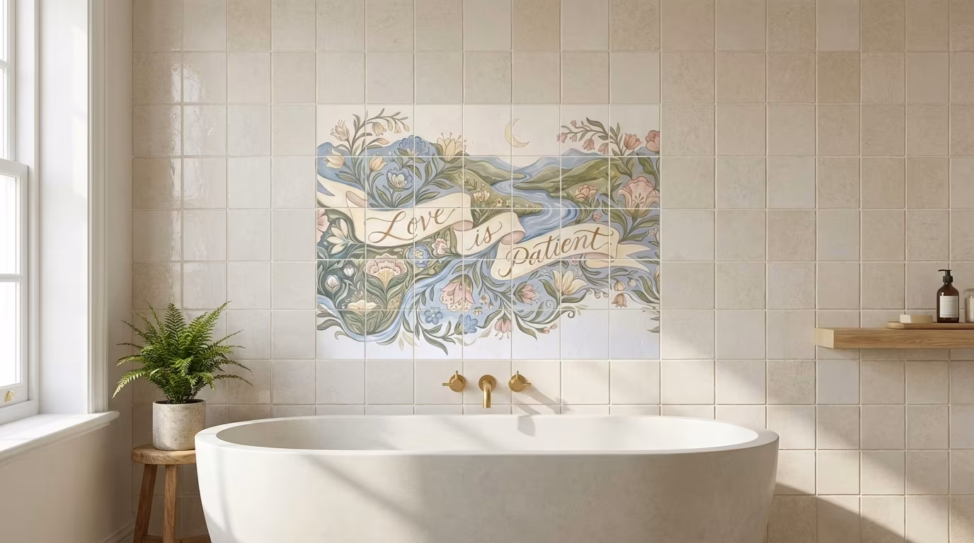 Love Is Patient - Affordable Tile Mural - Image 2