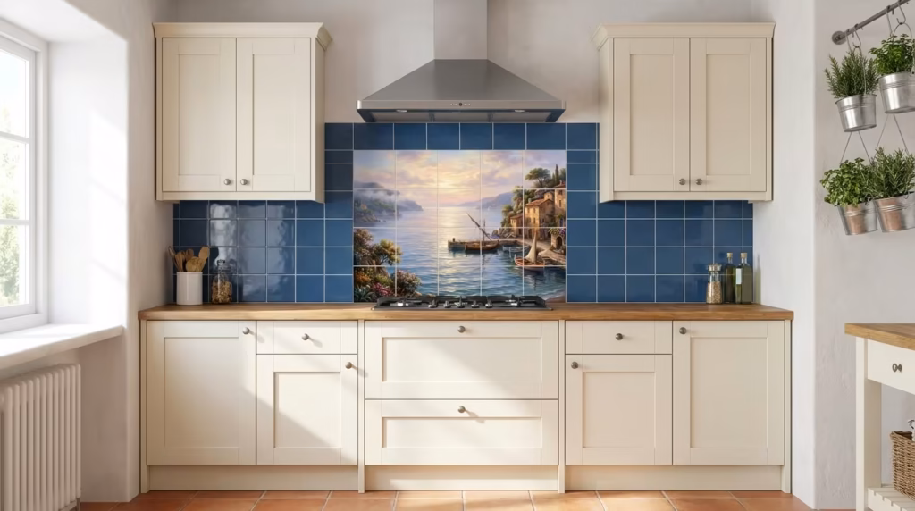 lucias landing tile mural in situ