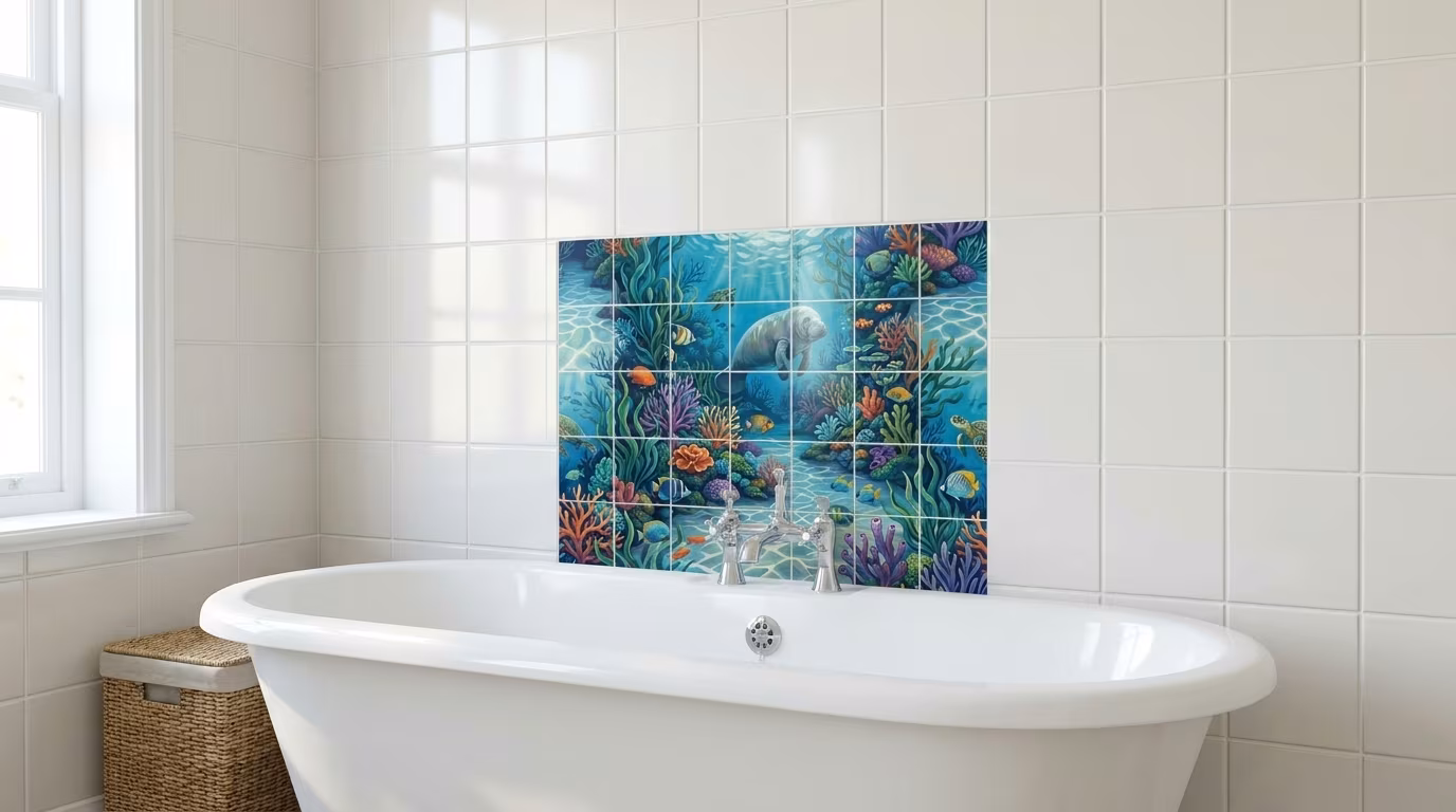 Manatee Bay - Tile Mural - Image 2