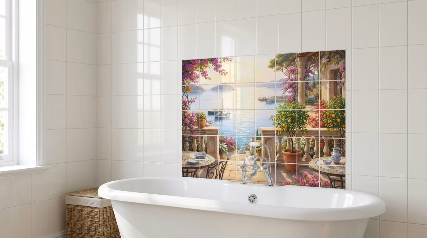 Mediterranean Terrace - Tile Mural - Image 2