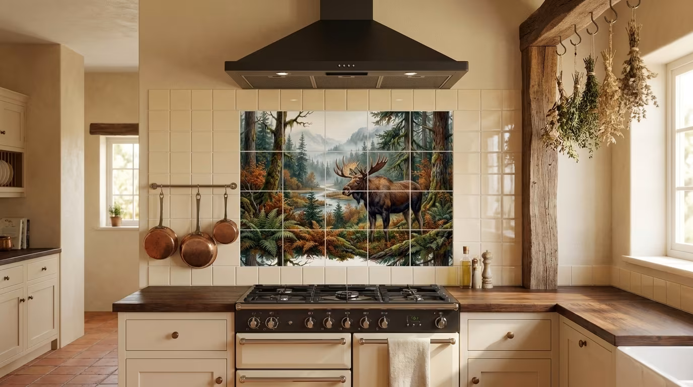 Moose 4 - Tile Mural - Image 2