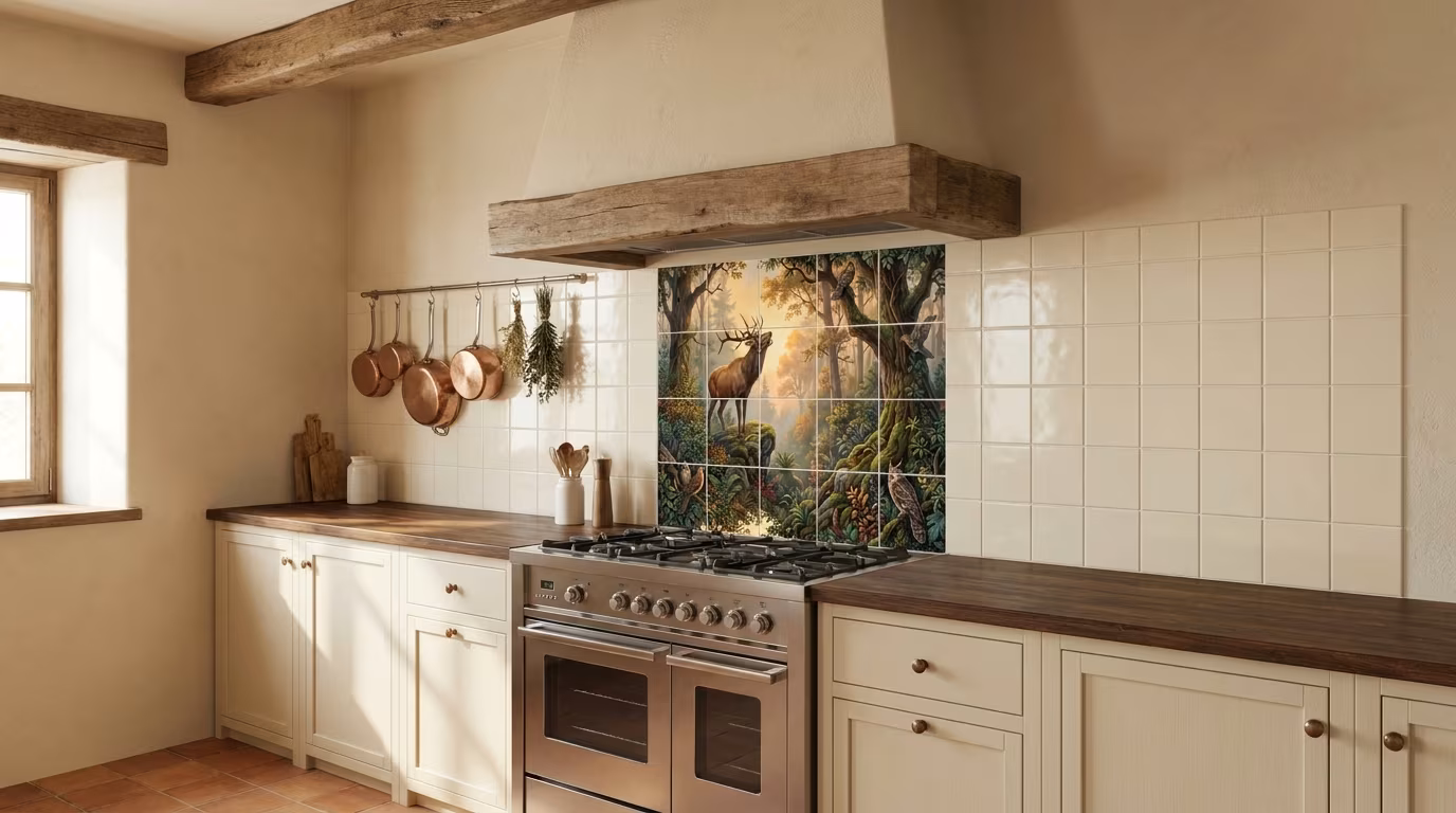 Morning Call tile mural