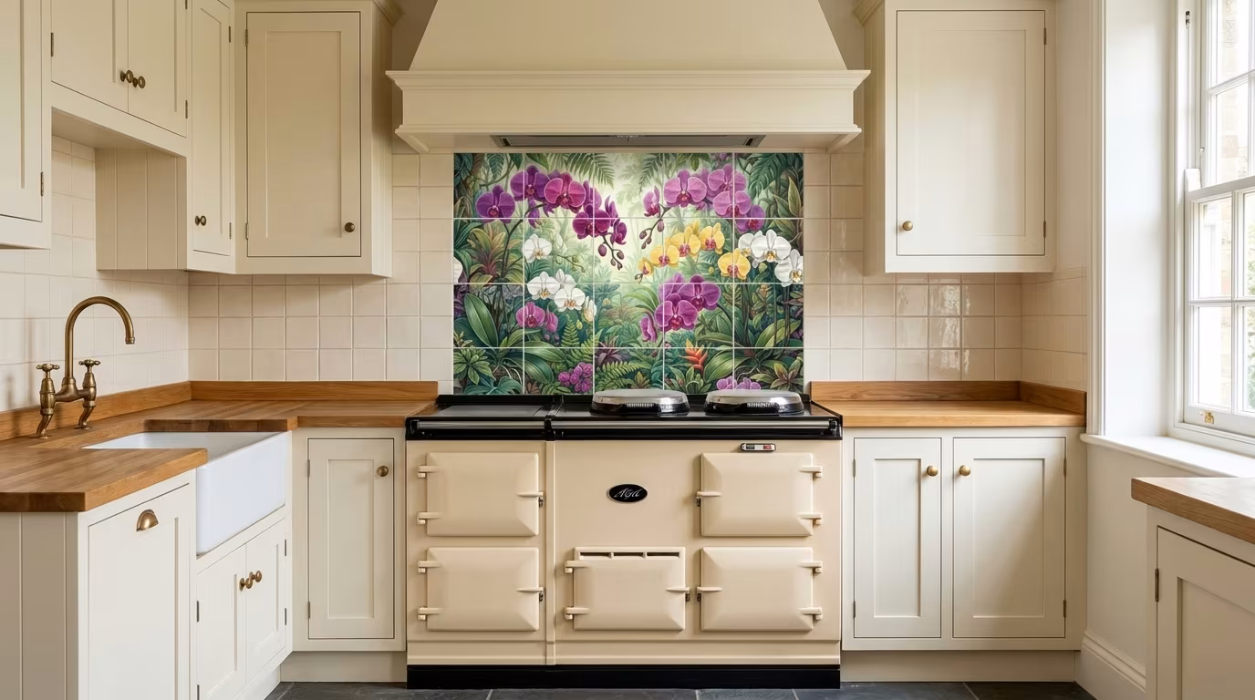 Moth Orchid - Tile Mural - Image 2