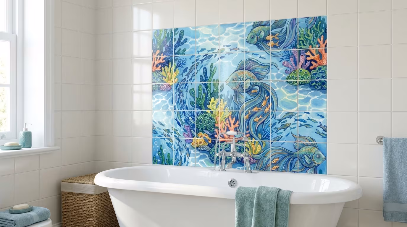 Motherโs Devotion - Tile Mural - Image 2