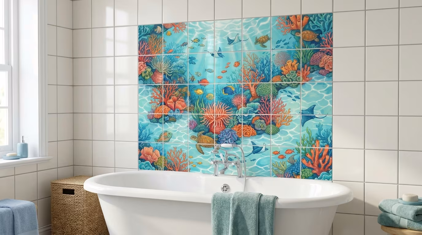 Neptunes Garden - Tile Mural - Image 2