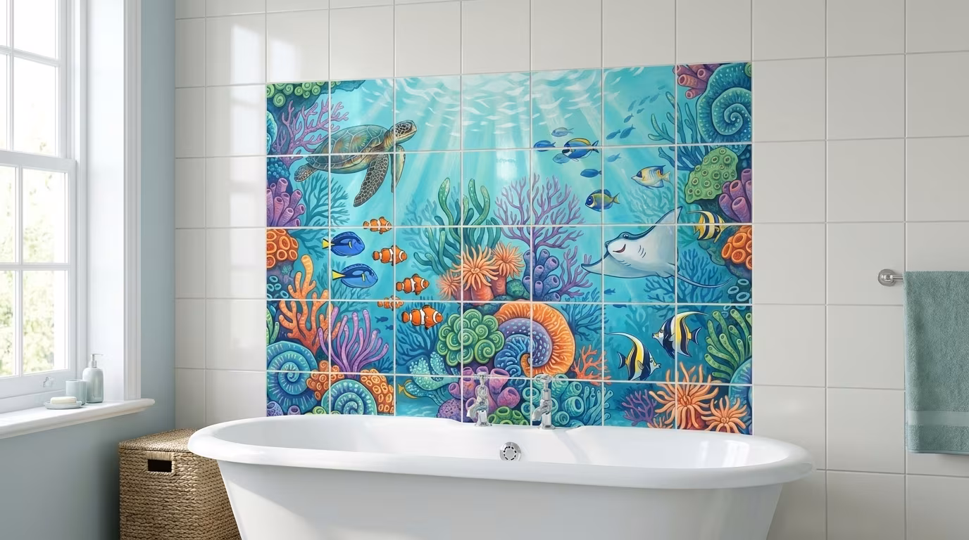 Ocean Friends - Porcelain Tile Mural - Image 2