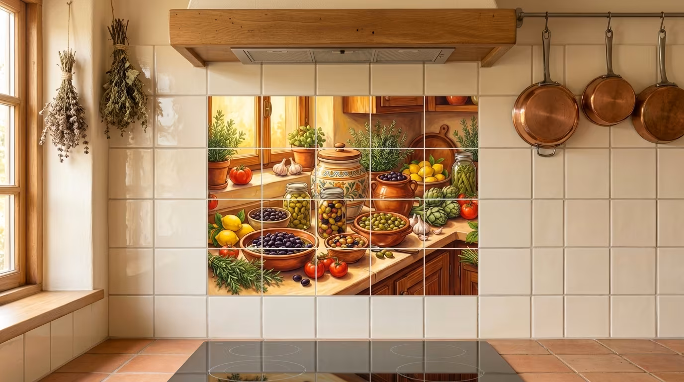 Olives in the Jar - Tile Mural - Image 2