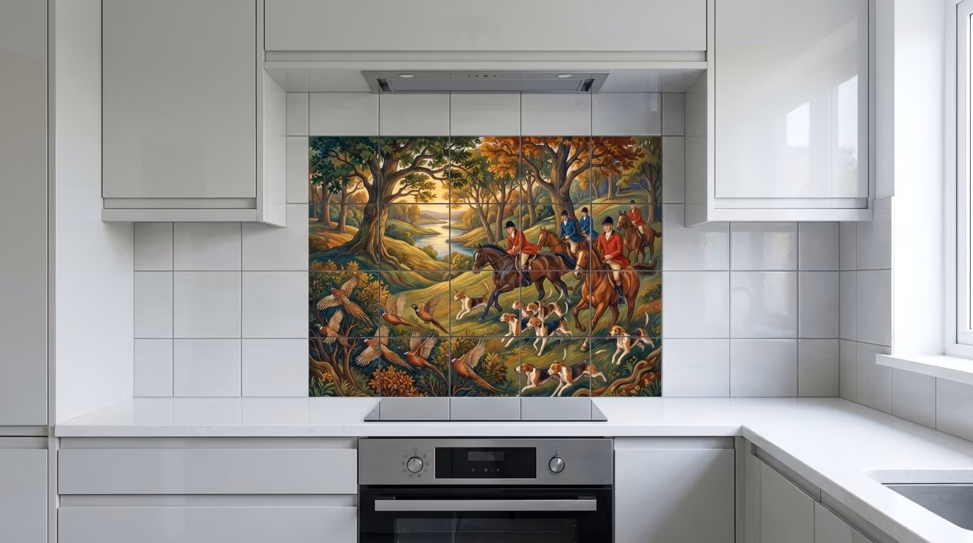 On Alert porcelain tile mural