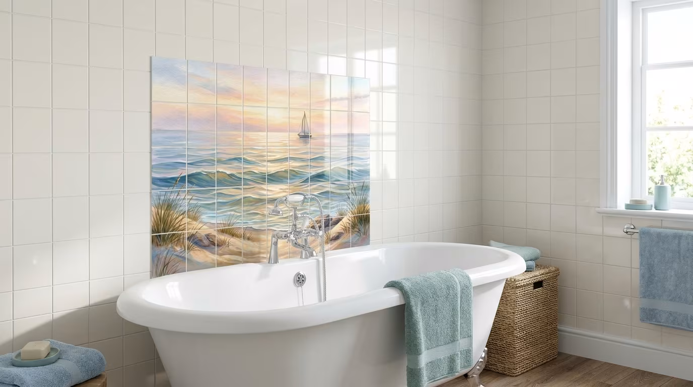 On The Wind tile mural