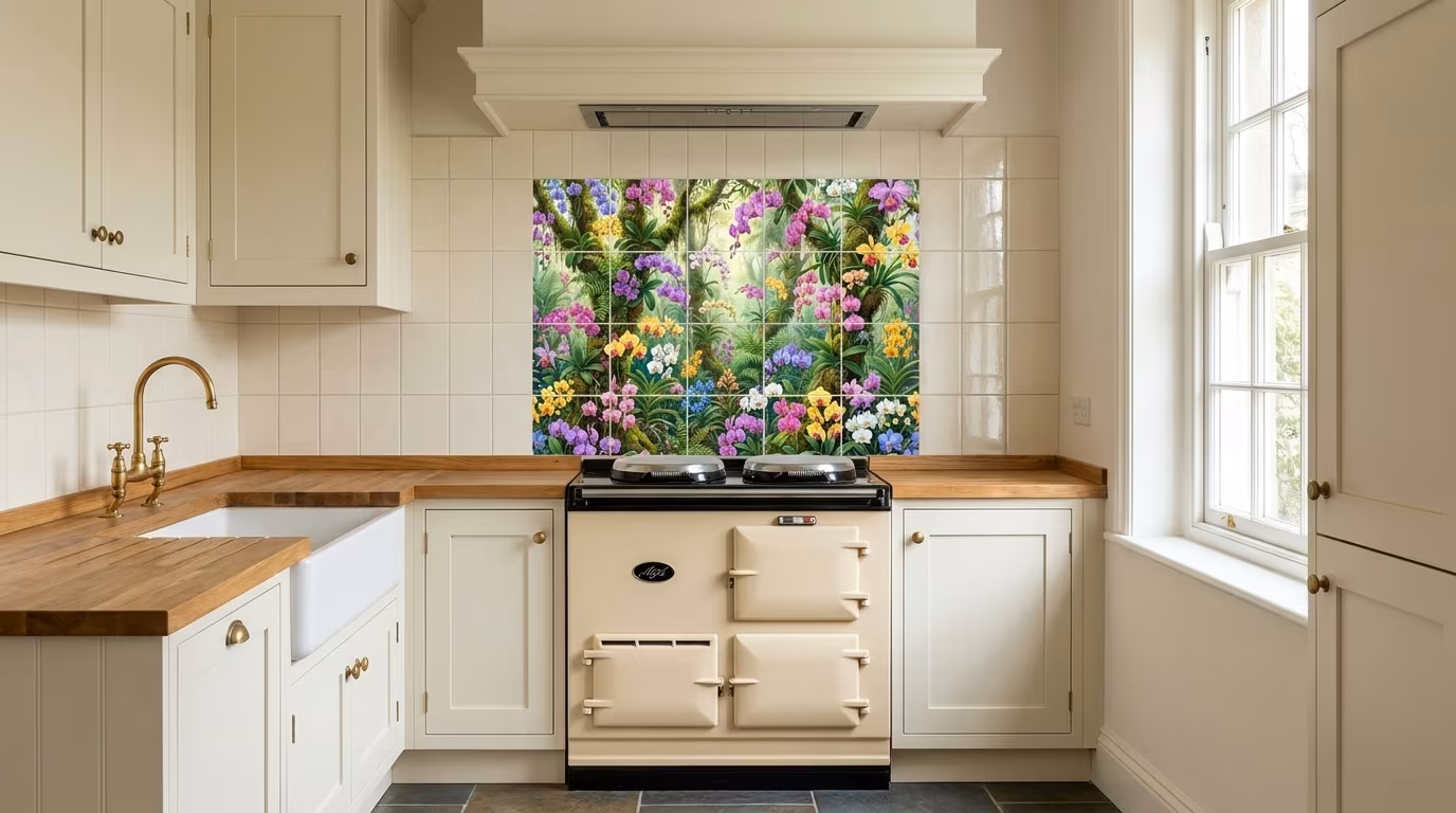 Orchid - Tile Mural - Image 2