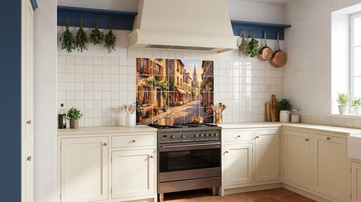 Paris Cobblestone - Tile Mural - Image 2