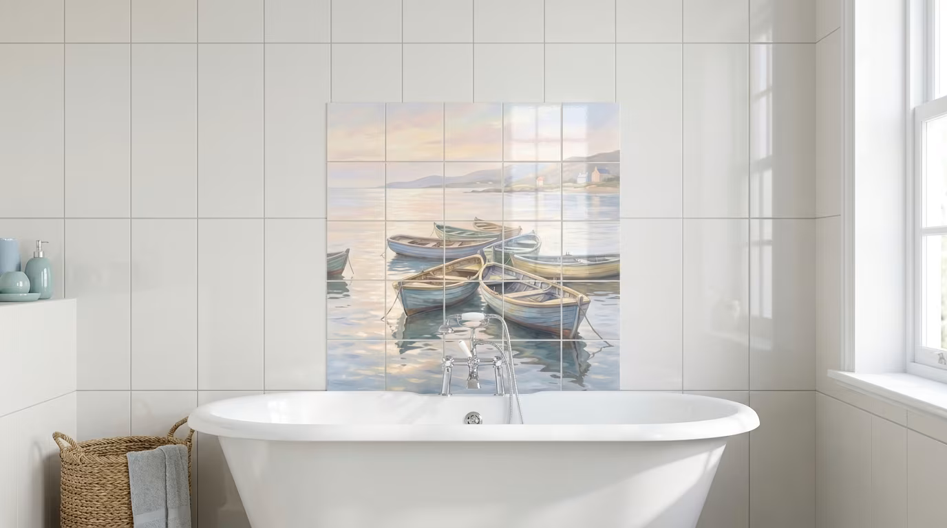 Portfino Rowboats - Accent Tile - Image 2