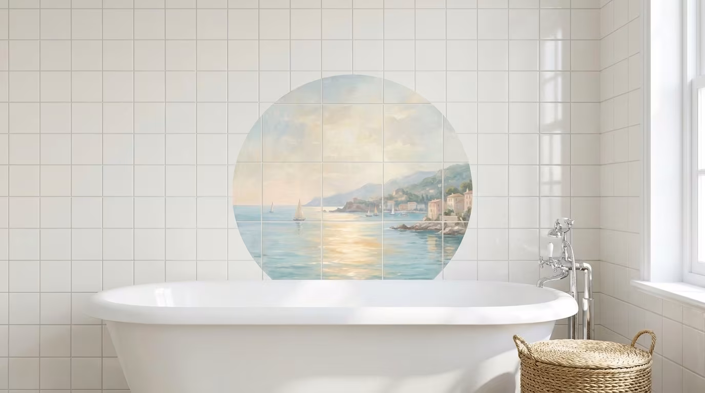 Portofino Distant Sails - Accent Tile - Image 2