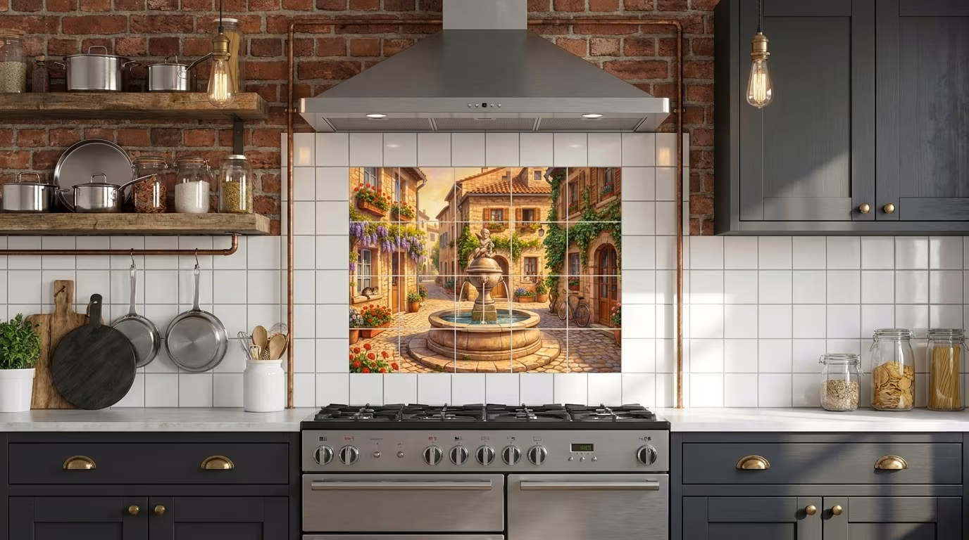 Provance Fountain - Porcelain Tile Mural - Image 2