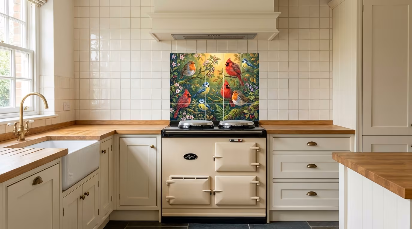 Pumped Up Songbirds - Tile Mural - Image 2