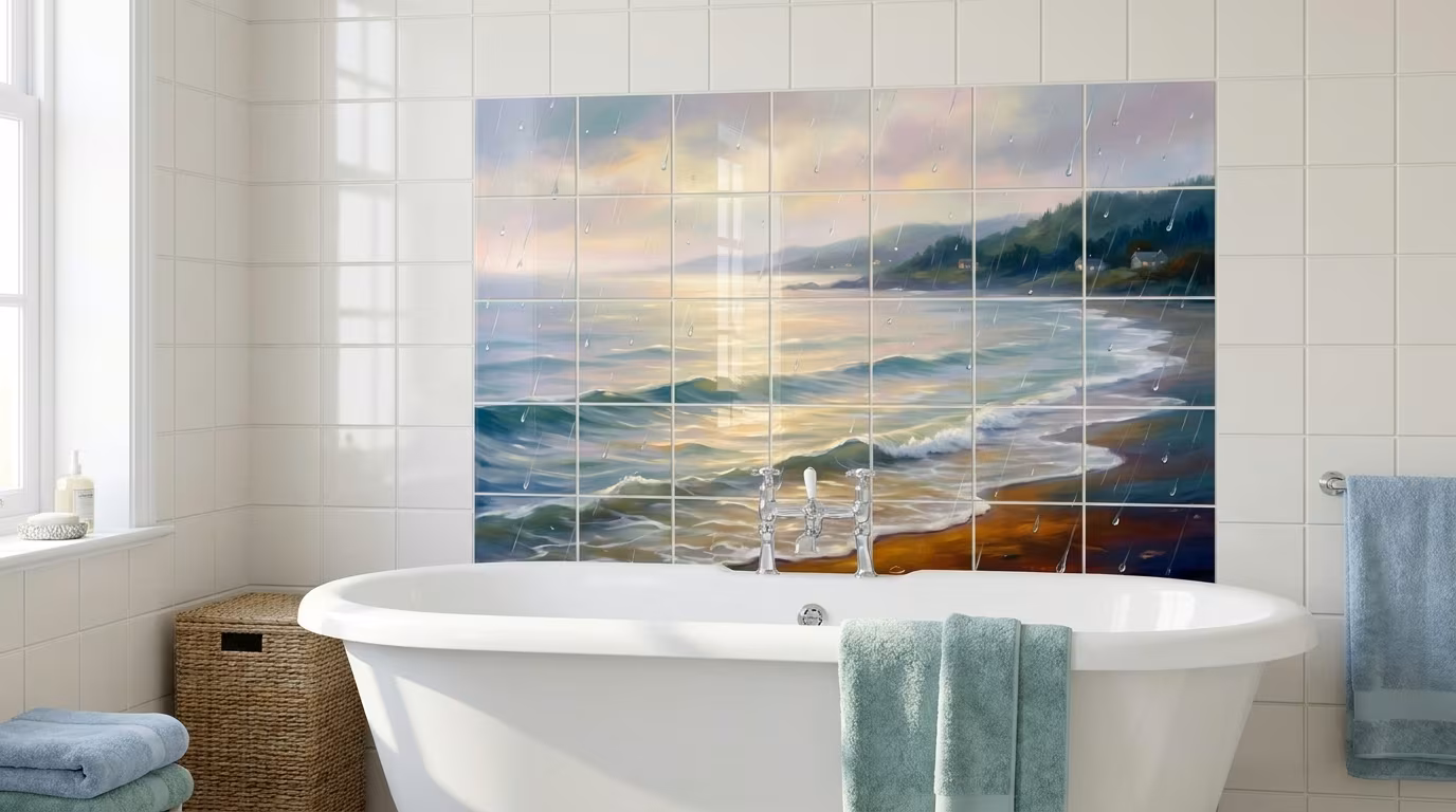 Raindrops - Tile Mural - Image 2