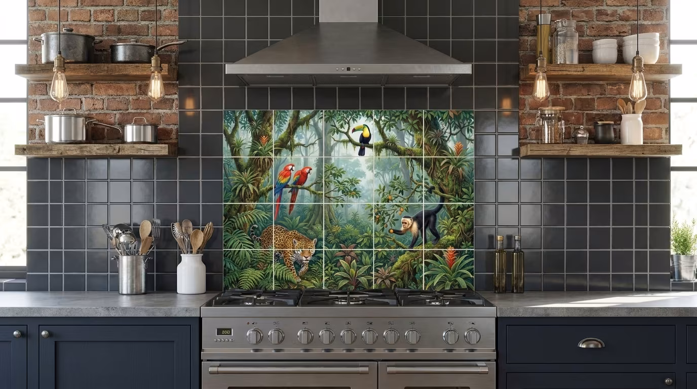 Rainforest - Porcelain Tile Mural - Image 2
