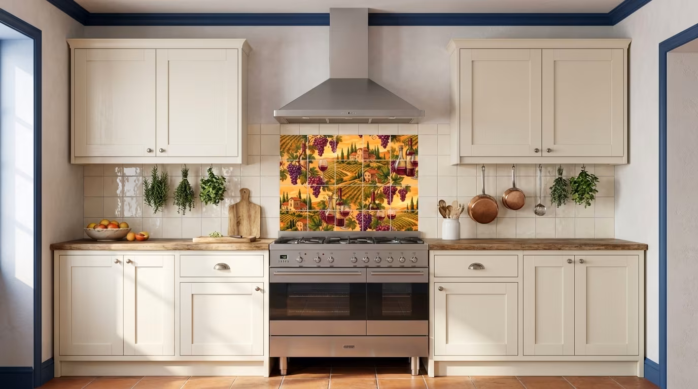 Rhapsody in Red II - Tile Mural - Image 2