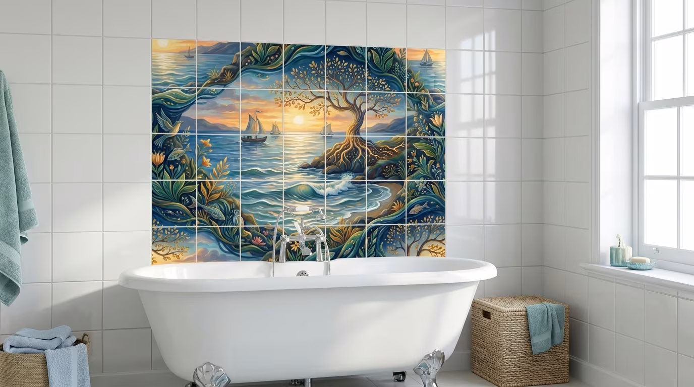 Roots of Sunshine tile mural