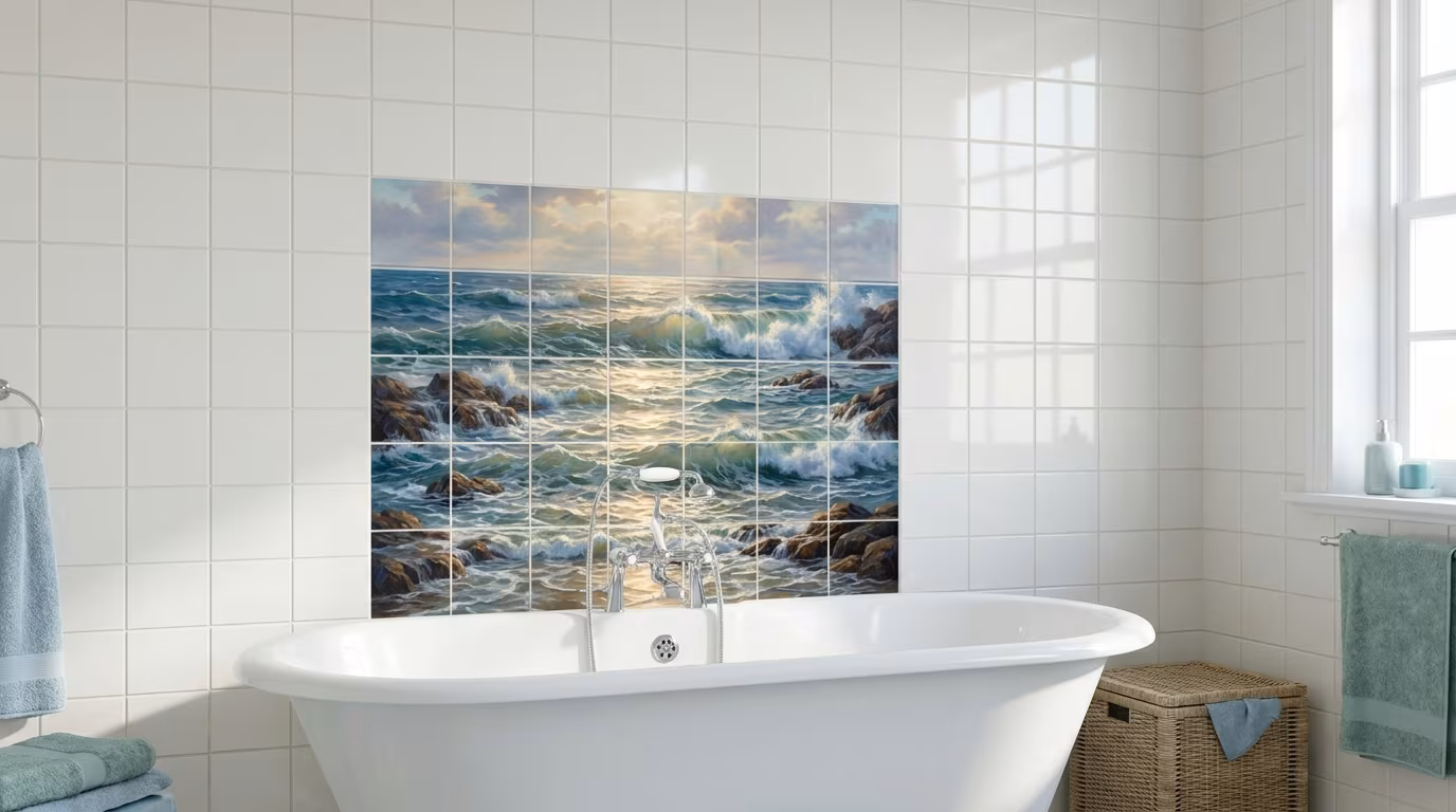 Rough Water - Tile Mural - Image 2