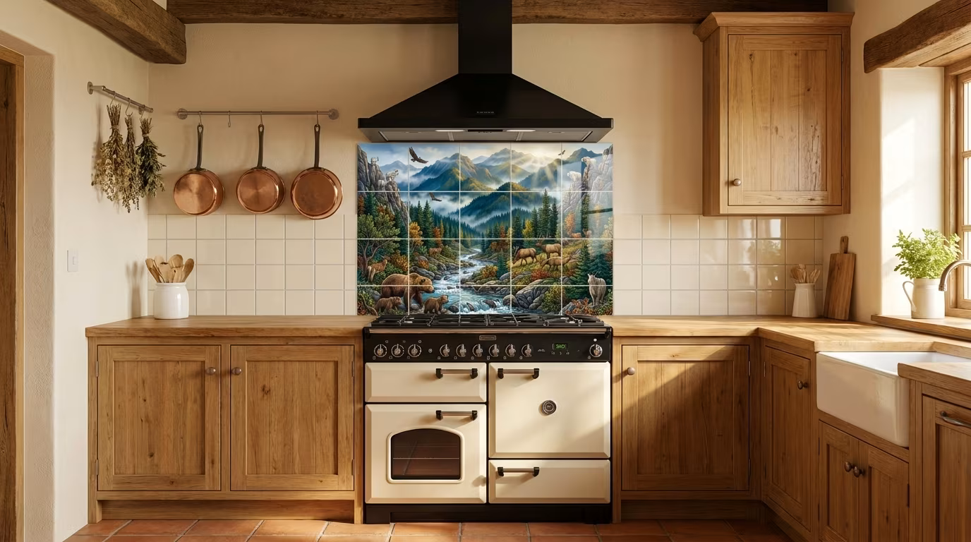 Rushing Mountain tile mural