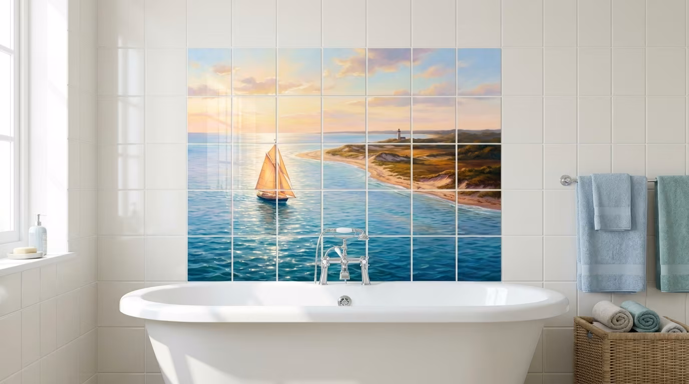 Sailboat at Napa Tree Point - Tile Mural - Image 2