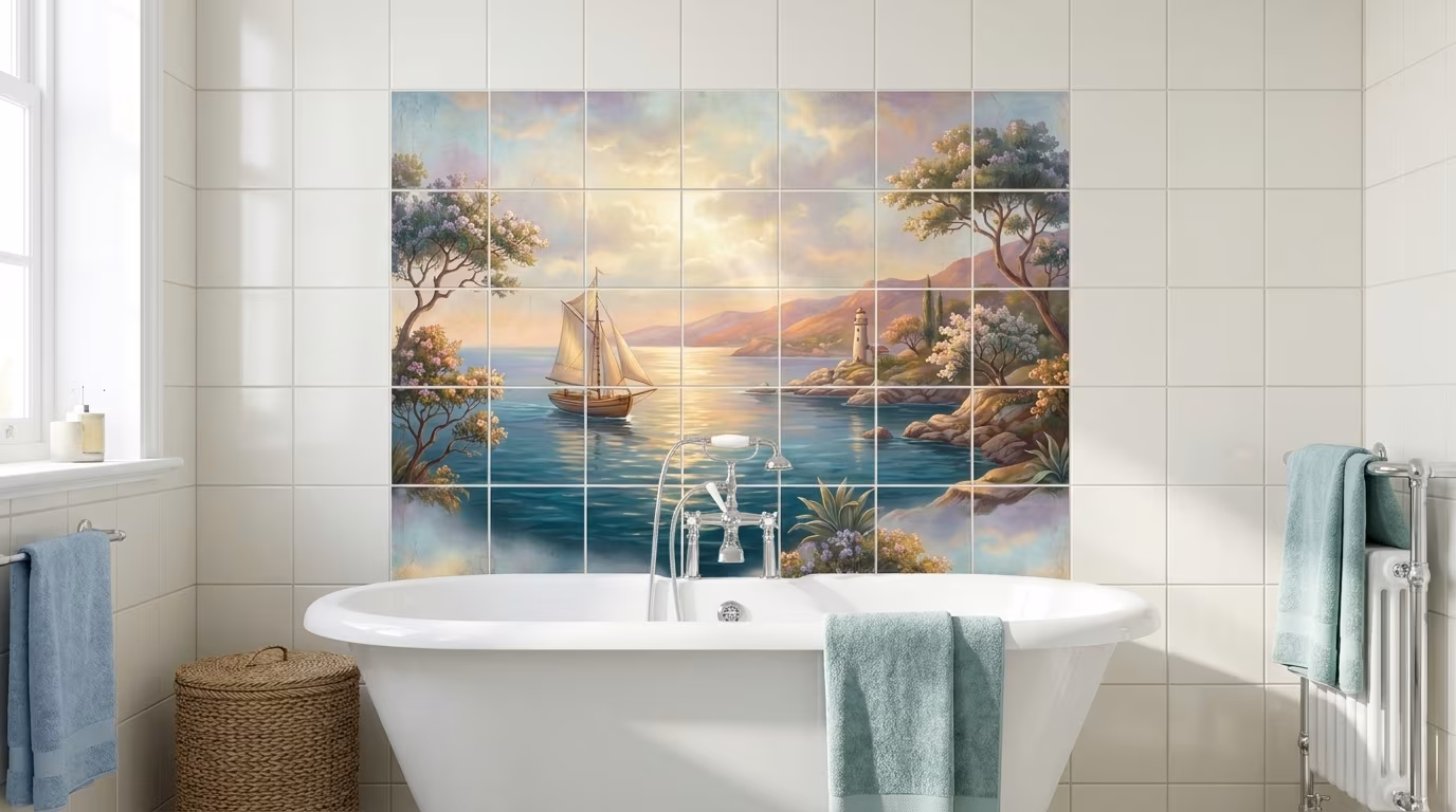 Sailing to Serenity - Tile Mural - Image 2