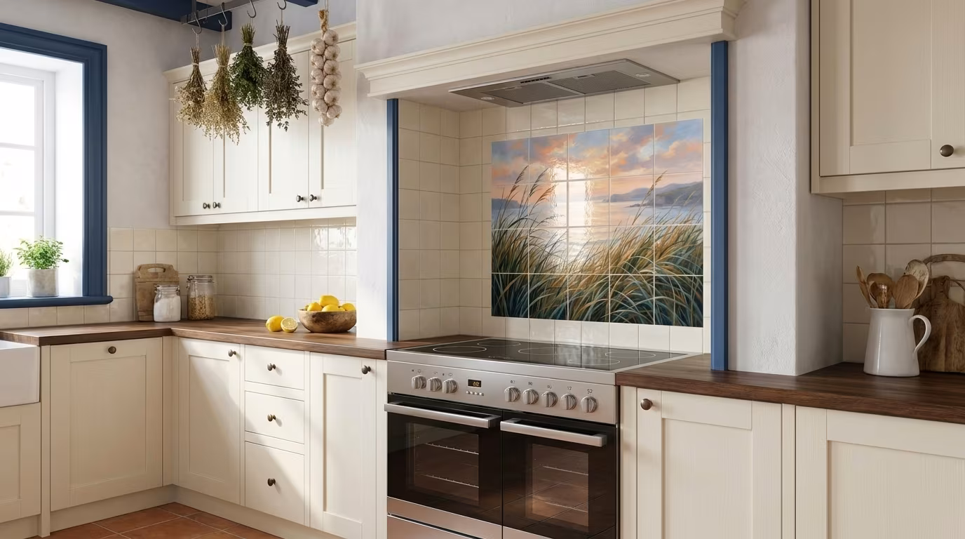 Sea Grass in the Breeze tile mural