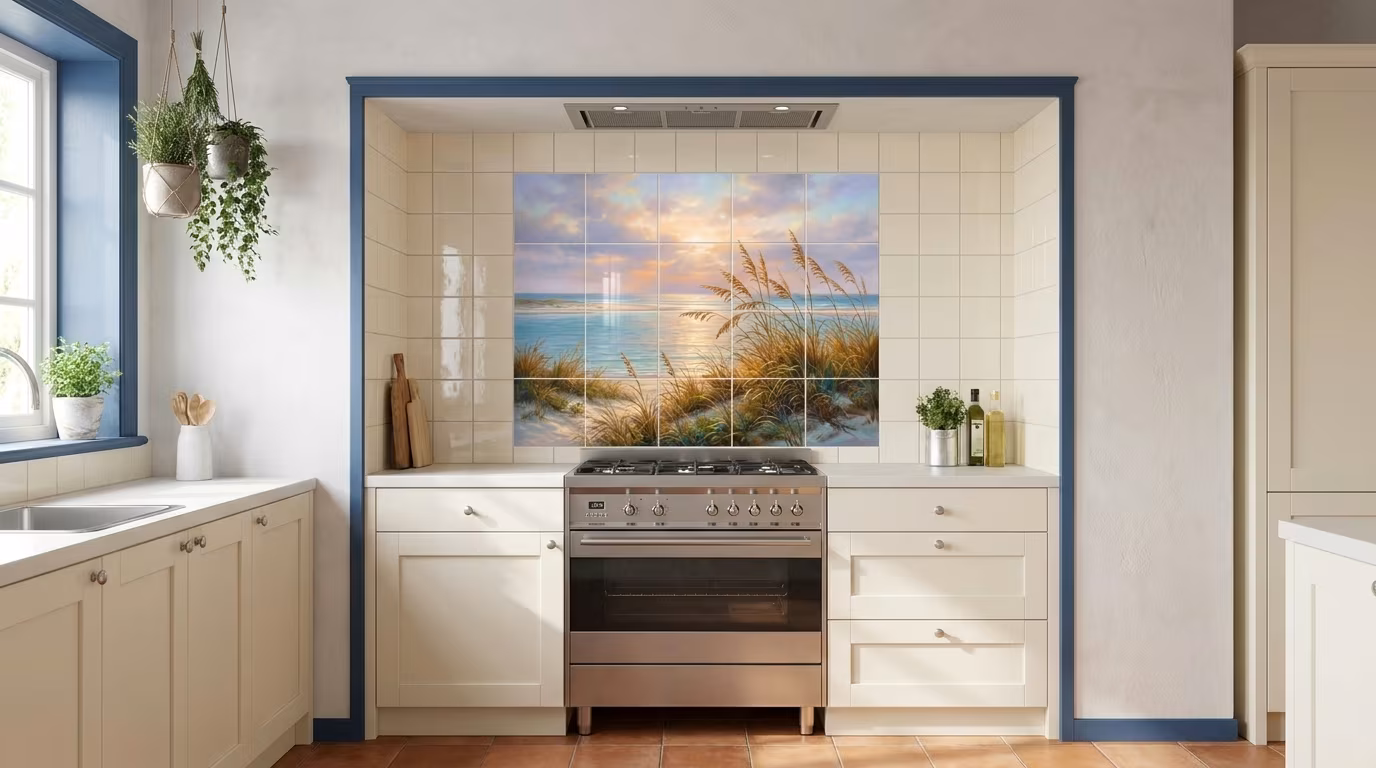 Sea Oats tile mural
