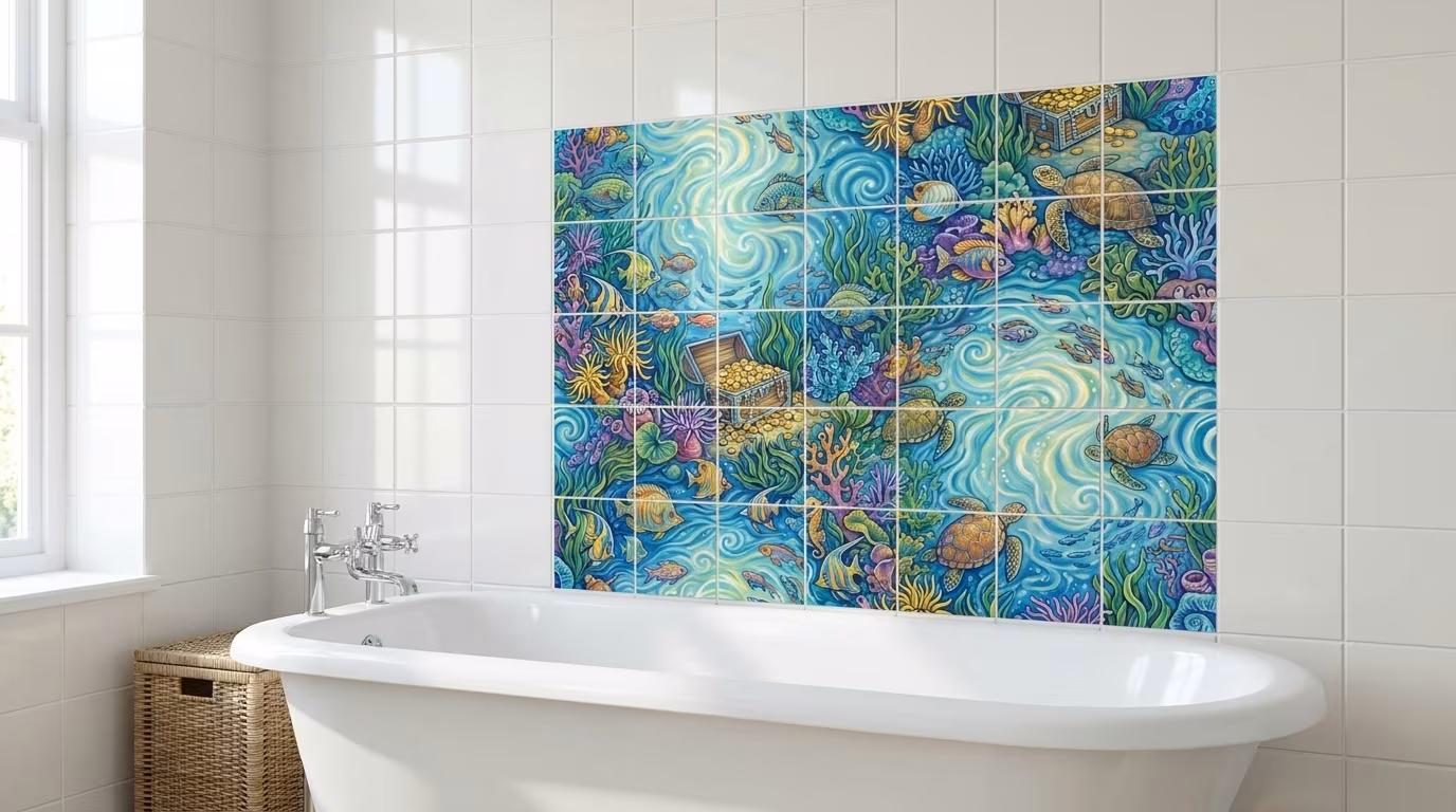 Sea Treasure II - Tile Mural - Image 2