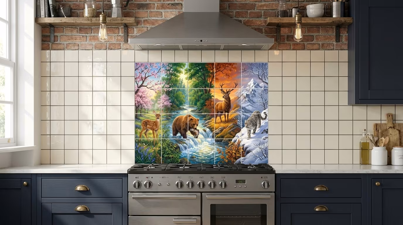 Seaons of Life II - Tile Mural - Image 2