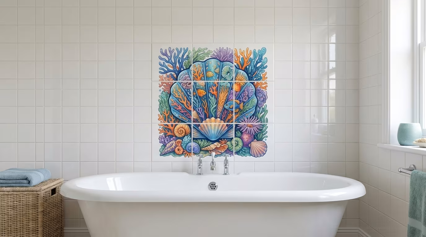 Seashell Square 8 - Accent Tile - Image 2