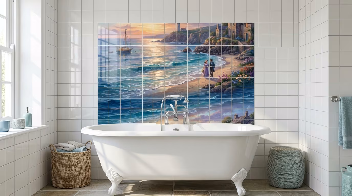 Seaside Rendevous - Tile Mural - Image 2