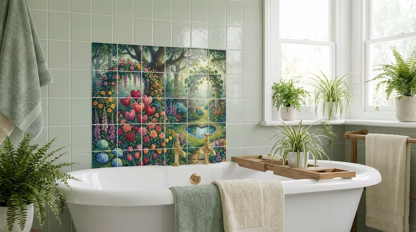 Seven Hearts - Tile Mural - Image 2