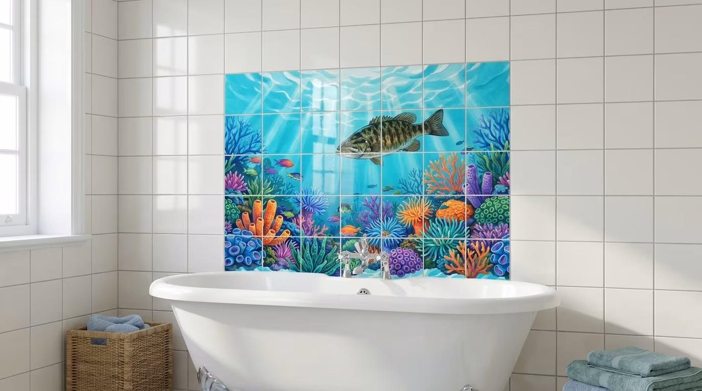 Smallmouth Bass - Tile Mural - Image 2