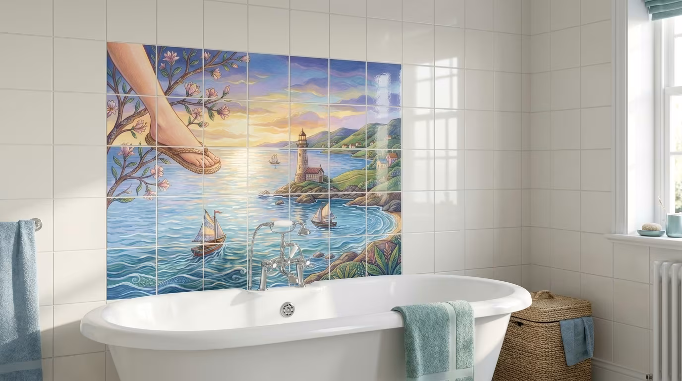 Sole Dangling 2 - Tile Mural - Image 2