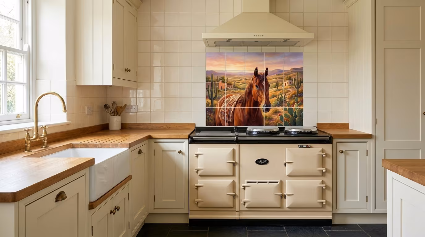 Southwest Horse 1 - Tile Mural - Image 2