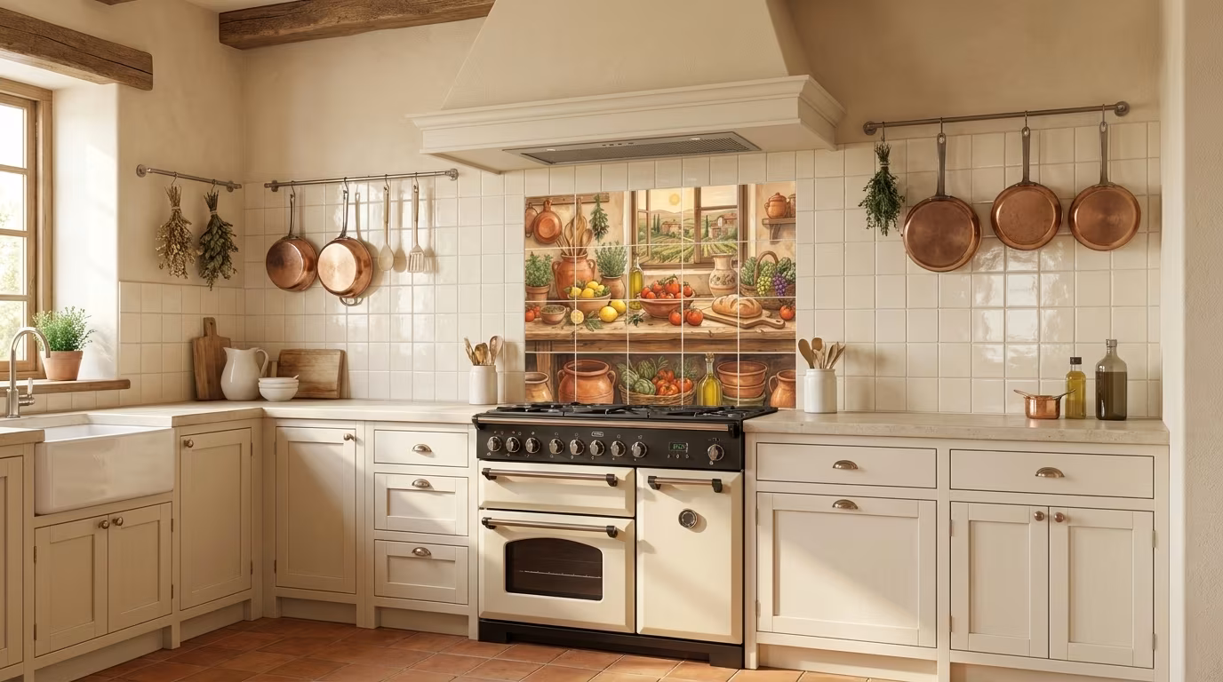 Still Life in the Italian Hills - Tile Mural - Image 2