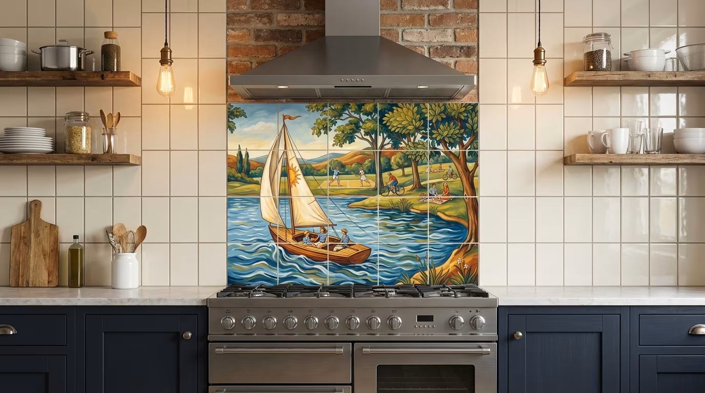 Summer Doldrums - Porcelain Tile Mural - Image 2