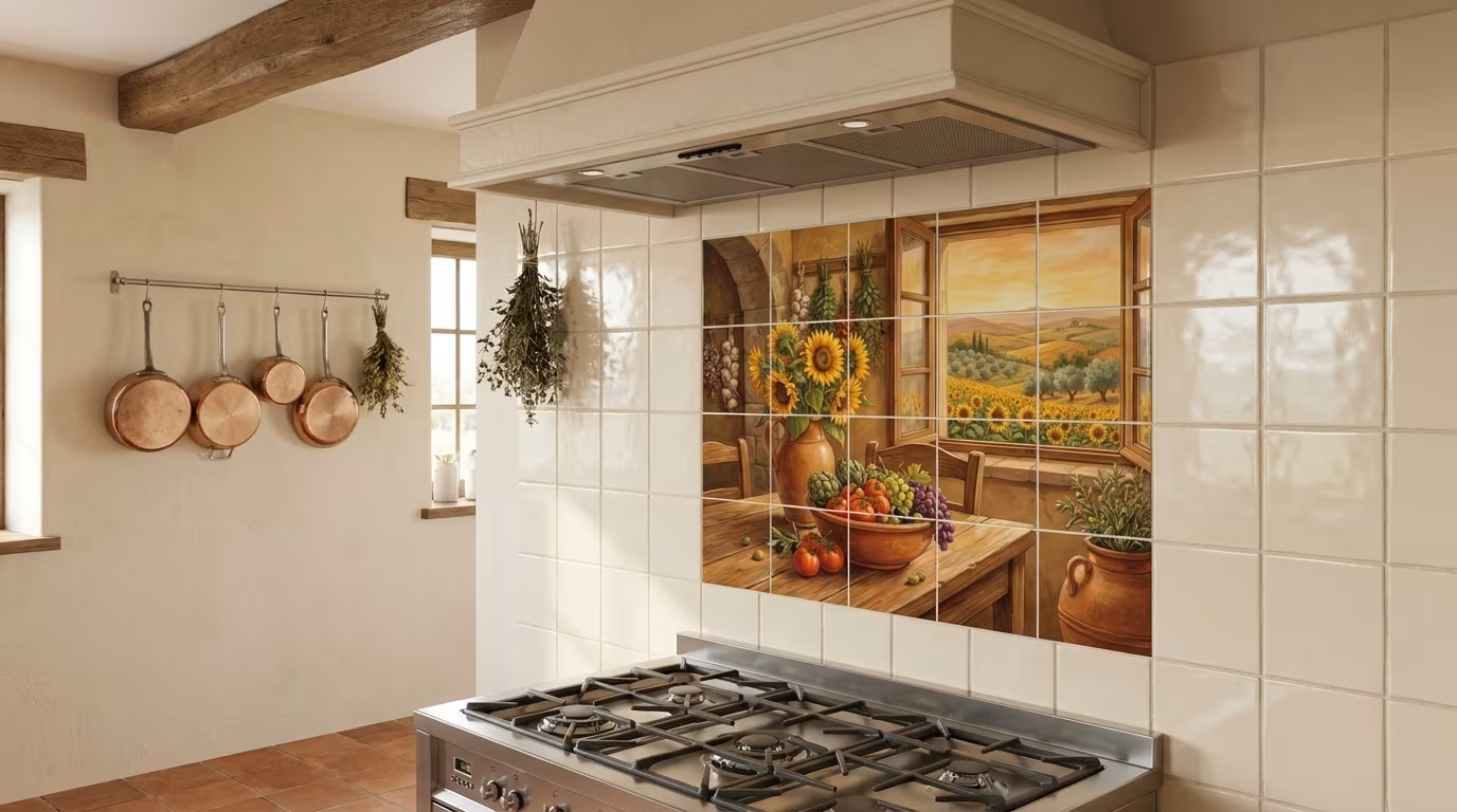 Sunflower Field - Porcelain Tile Mural - Image 2