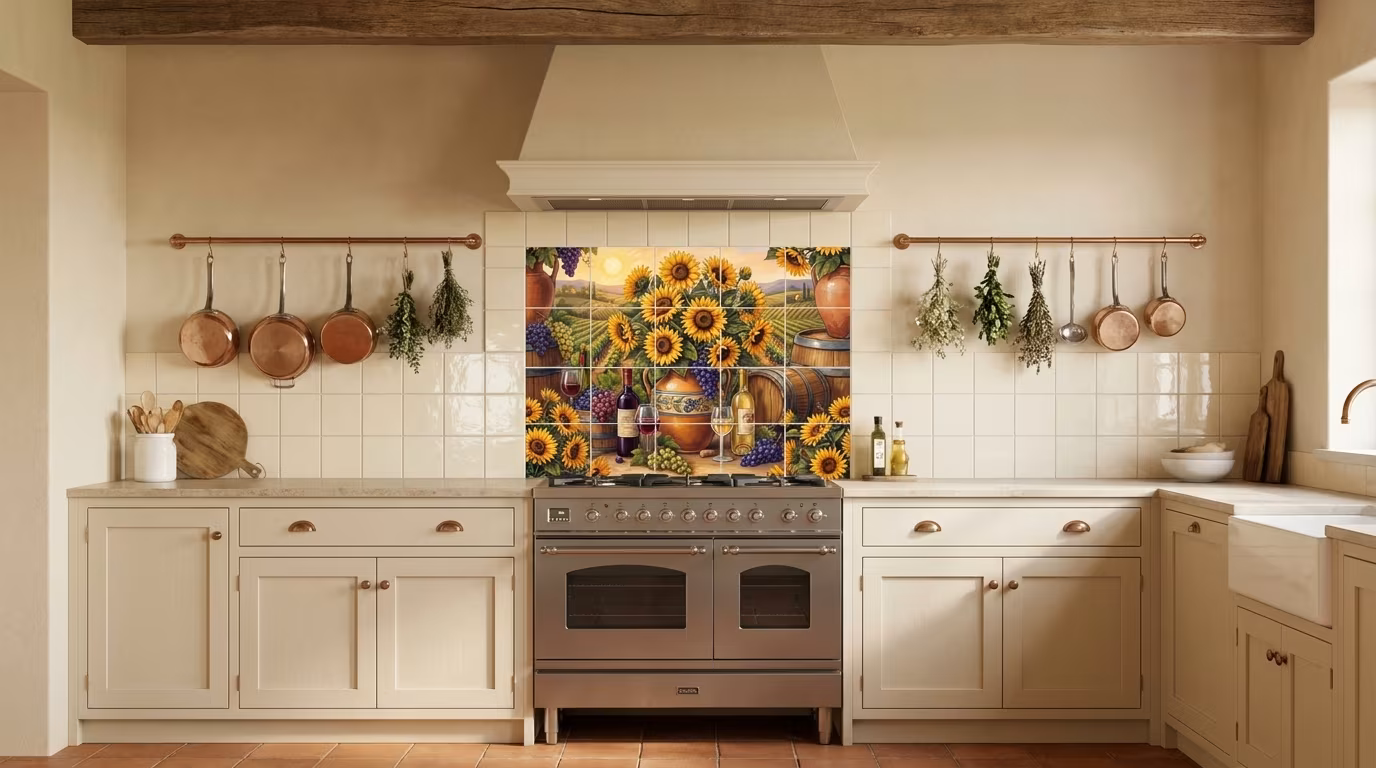 Sunflowers - Tile Mural - Image 2