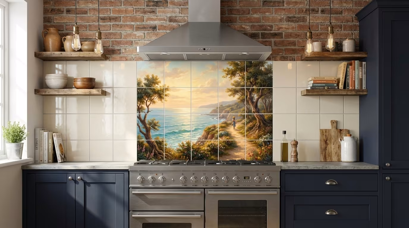Sunlit Stroll - Porcelain Tile Mural - Image 2