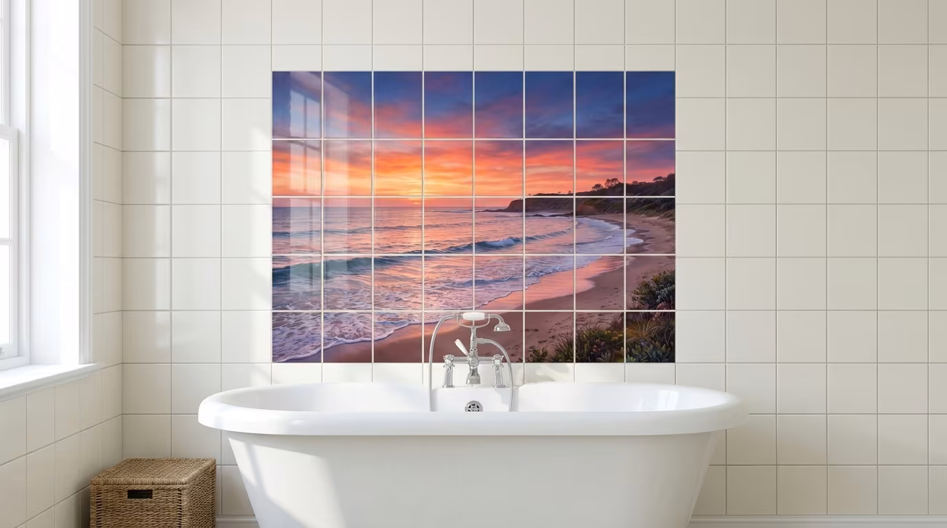 Sunset Beach tile mural