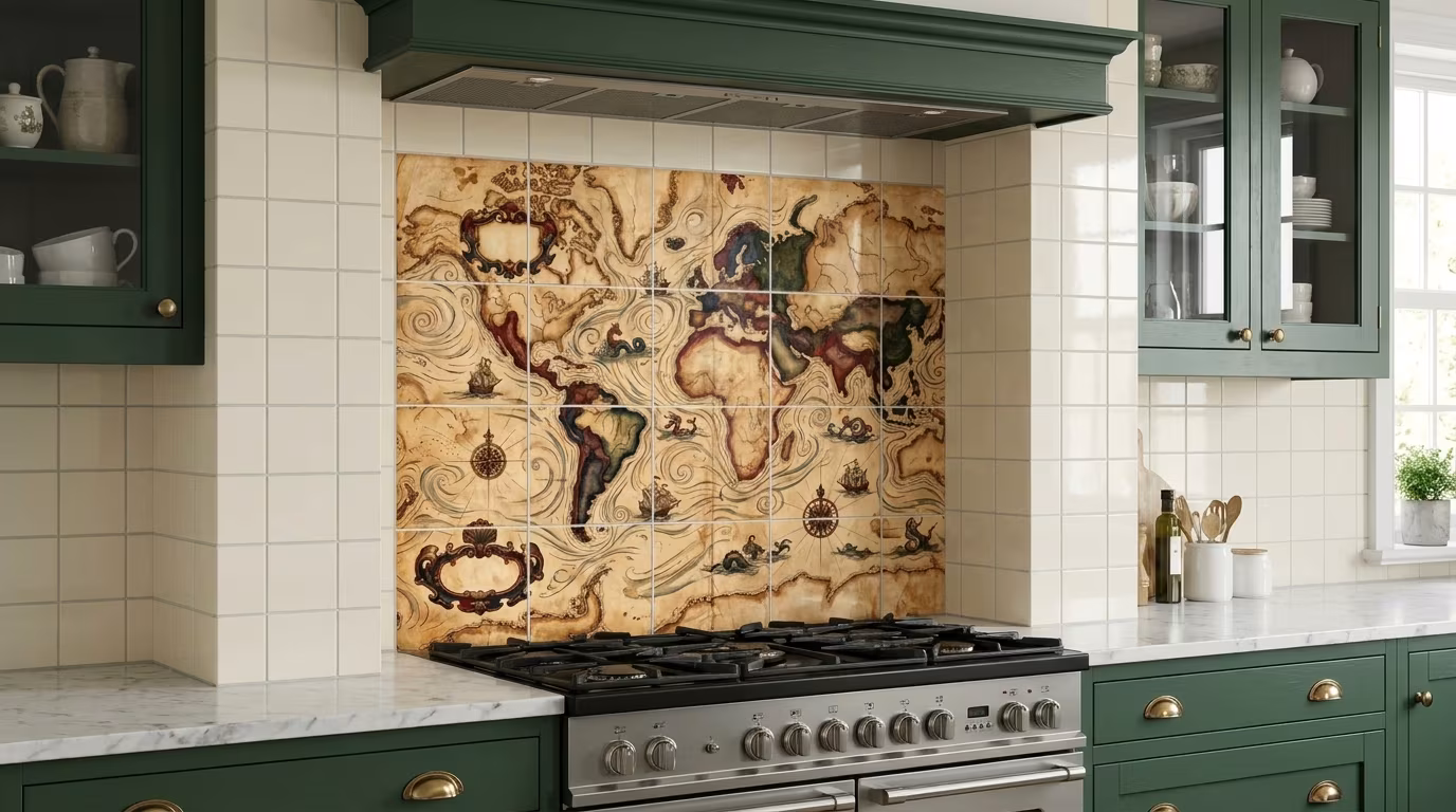 Terre Orbis II A - Tile Mural - Image 2