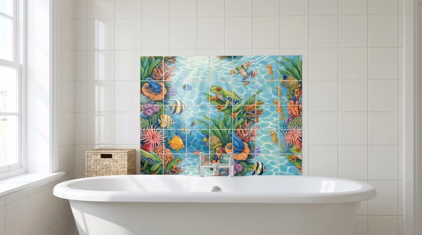 Tree Frogs - Tile Mural - Image 2